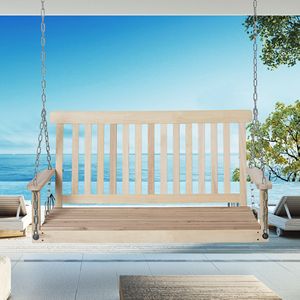 Sedia a dondolo da giardino in metallo con doghe, portata 200 kg, per portico e patio - Product Image 2