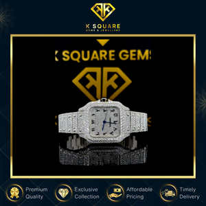 Proveedor Profesional que Vende Relojes de Lujo de Cuarzo con Diamantes Moissanite, Cuadrados, Unisex, Resistentes al Agua, de Acero Inoxidable de Alta Calidad - Product Image 3