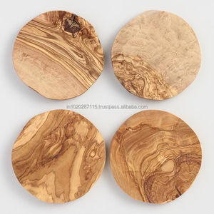Ensemble de sous-verres en bois réutilisables écologiques en bois durable, idéal pour réduire l'utilisation de plastique à la maison - Product Image 3