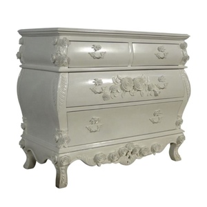 Commode en bois sculpté à la main de Rose fonctionne comme armoire de Reproduction Antique pour meubles de maison de Style français - Product Image 1