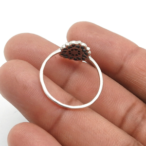 Bague en argent sterling 925, style vintage, motif floral, haute qualité, faite à la main, bijoux bohèmes, à porter tous les jours, cadeau pour femme - Product Image 4