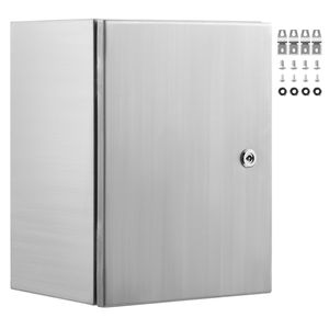 Scatola Elettrica da Esterno in Acciaio Inox 304 da 24x20x8 Pollici, Montabile a Parete, per Strumenti Elettronici - Product Image 1