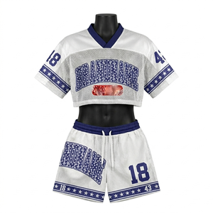 Conjunto de Pantalones Cortos de Malla para Mujer, 200 GSM, Malla de Poliéster Transpirable, Blanco, Azul Marino, Rojo, Sublimación, Transferencia de Calor, Logotipo Personalizado - Product Image 1