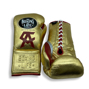 No Boxing No Life Guantes de Boxeo Profesionales de Cuero Vacuno con Cordones, Acolchado Grueso de 4 Capas, Protección Completa para los Dedos, Absorción de Humedad - Product Image 5