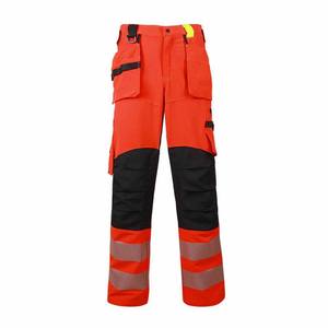 Pantalon de travail haute visibilité réfléchissant pour hommes, pantalon de sécurité pour travaux en extérieur avec poches courbes - Product Image 3