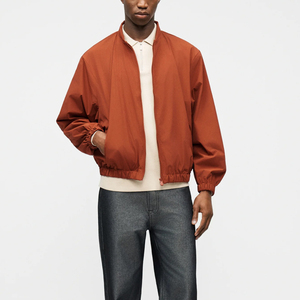 Blouson bomber homme uni respirant, couleur unie, style personnalisé, nouvelle collection, haute qualité, en vente. - Product Image 3