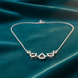 Collar de Piedras Preciosas de Múltiples Formas en Plata de Ley 925 Chapada en Oro de 18K, Collar con Colgante de 16 Pulgadas para Uso Diario, Regalo para Ella - Product Image 5