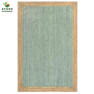 Tapis rectangulaires minimalistes de 190 x 120 cm en fibres de jute tressées, personnalisables pour chambre et salon - Product Image 2