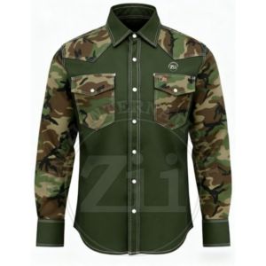 Vêtements de sécurité pour soudeurs, style camouflage bicolore, chemise de travail 100% coton 170 g/m², antistatique, ignifuge, vêtements de travail de sécurité pour la soudure - Product Image 5