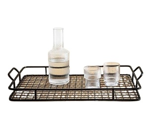 Plateau en or rose Décoration de la maison en fer Ornement Paniers de rangement de bureau Organisateur de bureau en or Conteneur - Product Image 3