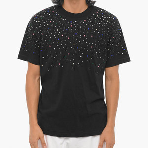Camiseta Casual para Hombre 100% Algodón, con Pedrería Brillante, Ajuste Cómodo, Transpirable, Secado Rápido, Ecológica, para Uso Diario - Product Image 1