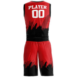 Vente en gros de maillots de basket-ball personnalisés de haute qualité, ensemble de tenues de sport pour hommes, 100% polyester, service OEM - Product Image 2
