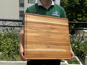 High-quality Rectangular Solid <b>Wooden</b> Chopping Board Anti-Slip Single <b>Piece</b> Package Made in Vietnam - Product Image 1