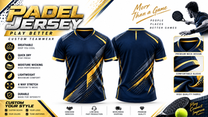 Custom Padel Jersey <b>Men</b> Women Short Summer Quick Dry Breathable Heat-Transfer Printed Shirt Personalized Team Uniform OEM - Product Image 2