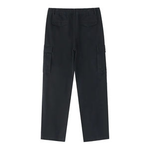 กางเกงฮิปฮอปทรงฮาเร็มผ้าฝ้ายลำลองสำหรับผู้ชาย ทรงปกติ มีกระเป๋าหลายช่อง เอวกลาง ซิปหน้า ทรงเบอร์มิวดายาว ผ้าเรียบ ไม่ยับ - Product Image 2