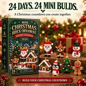 ปฏิทินนับถอยหลังวันคริสต์มาส 24 วัน ชุดตัวต่อขนาดเล็ก 24 ชิ้น ชุดตกแต่ง DIY ของขวัญกล่องนับถอยหลังวันคริสต์มาสสำหรับเด็กและผู้ใหญ่ - Product Image 1