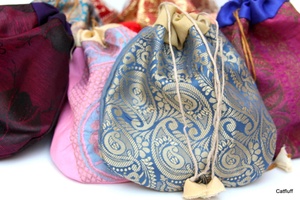 Customizable Women's Silk Purse Pouch Brocade Open Closure Coin Gift <b>Bag</b> Flower Design Embroidery Indian Fashion Classic - Product Image 4