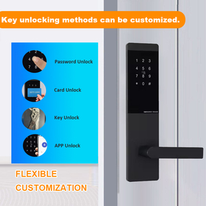 <span class=keywords><strong>Cerradura</strong></span> Inteligente Ultrafina <span class=keywords><strong>de</strong></span> Aleación <span class=keywords><strong>de</strong></span> Aluminio con USB Anti-robo, Lector <span class=keywords><strong>de</strong></span> Tarjetas y NFC para Puertas <span class=keywords><strong>de</strong></span> Madera <span class=keywords><strong>de</strong></span> Hotel con Manijas - Product Image 2
