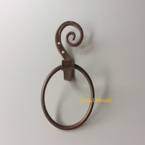 Anillo para Toallas de Hierro Forjado a Mano, Estilo Rústico, para Baño, de Hierro Forjado, Montado en la Pared, Estilo Clásico de Ferretero - Product Image 6