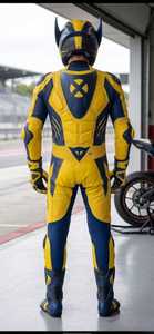Combinaison de course en cuir faite à la main inspirée de Wolverine, manches longues, unisexe, adulte, toutes saisons, vêtements de moto - Product Image 2