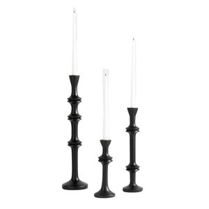 High Quality Black Coloured Rustic Wood <b>Candle</b> Stand <b>Pillar</b> Eco-Friendly Centrepiece for Christmas Hot Selling <b>Candle</b> Holders - Product Image 1