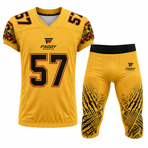 Custom Sublimation American Football Uniform Professional Team Wear Breathable Youth Adult Football Jersey and Pants Set Gear - Product Image 6