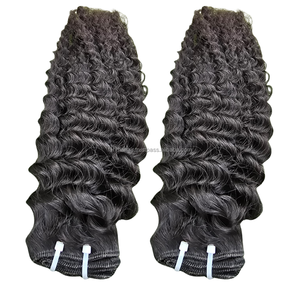 Extensiones de Cabello Remy con Trama, Cabello Humano Indonesio Negro Natural Rizado, 100% Doble Trama, 100g - Product Image 1