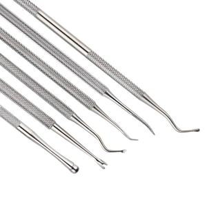 Pedicure Manicure Tools Nail <b>File</b> Dead Skin Push Cuticle Remover Nail Pusher Gold Stainless Steel Cuticle Pusher Nail Art - Product Image 4