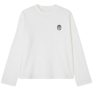 Camiseta de Manga Larga Holgada para Hombre, con Estampado Simple en el Pecho, Cuello Redondo de Algodón, Estilo Casual Urbano, Venta al por Mayor, OEM, Fábrica Personalizada - Product Image 1