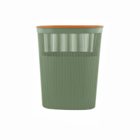 Corbeille à papier en plastique VINH NAM certifiée ISO9001 pour bureau et maison, sans couvercle, design écologique à ouverture supérieure, forme carrée