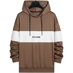 เสื้อฮู้ดโอเวอร์ไซส์ผู้ชายลายพิมพ์บล็อกสีสไตล์ลำลองสำหรับฤดูใบไม้ร่วง ผลิตจากผ้าโพลีเอสเตอร์ 100% เฟรนช์เทอร์รี่ - Product Image 6