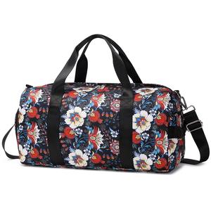 Wholesale Large Capacity Travel Luggage Duffle <b>Bag</b> Gym Sublimation Digital Printing Duffle <b>Bag</b> Floral pink Duffle <b>Bag</b> - Product Image 6