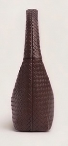 Sac fourre-tout hobo en cuir véritable tressé pour femme, style anglais, avec fermeture éclair et chaînes, sac à bandoulière de luxe personnalisé, vente en gros - Product Image 4