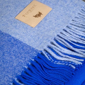 100% Mongolian Sheep Wool Plaid 150×200cm | Natural Wool <b>Throw</b> - Product Image 4