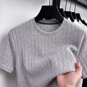 เสื้อยืดผู้ชายขายดี ผ้าฝ้าย 100% สีพื้น คอกลม แขนสั้น ใส่สบายในฤดูร้อน แห้งเร็ว ระบายอากาศดี เป็นมิตรกับสิ่งแวดล้อม - Product Image 5