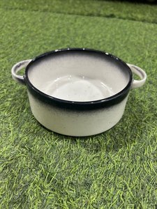 Bol de service en céramique blanc et noir, motif imprimé, fait main, émaillé, profond, compatible lave-vaisselle, écologique, durable, pour les fêtes, lot de 2 - Product Image 5