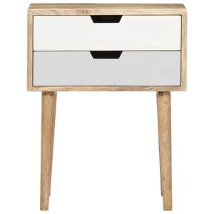 Table de chevet en bois de manguier massif marron et commodes multicolores - Product Image 4