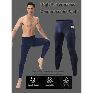 กางเกงรัดกล้ามเนื้อสำหรับผู้ชายกางเกงรัดรูปสำหรับเล่นกีฬาสุดเท่ - Product Image 3