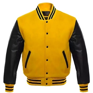 Chaqueta Varsity de Lana para Hombre, Exterior de Nailon/Algodón, Ecológica, Transpirable, Resistente al Viento, Posiciones Personalizables para Logotipo, Venta al Por Mayor - Product Image 1