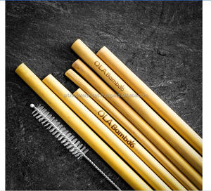 Origin <b>Bamboo</b> <b>Straws</b> Washable Reusable Drinking Tools for Wholesale Catering and Green Lifestyle Product Kits - Product Image 6