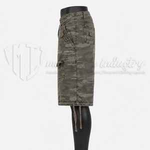 Pantalones Cortos de Mezclilla para Hombre, Estilo Cargo, con Logotipo Frontal, Holgados, con Múltiples Bolsillos - Product Image 4