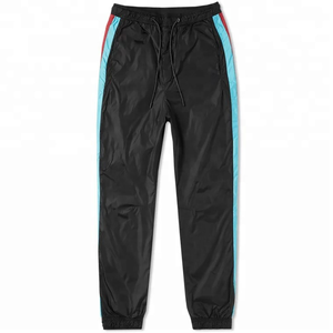 Wholesale Custom Men <b>Nylon</b> <b>Track</b> <b>Pants</b> Sportswear Casual Joggers Outdoor Running Activewear with Contrast Side - Product Image 1