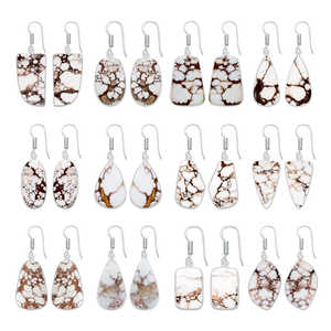 Pendientes de plata de ley 925 con diseño de caballo salvaje y piedras preciosas, hechos a mano, joyería de caballo salvaje, regalo de Navidad para ella - Product Image 1