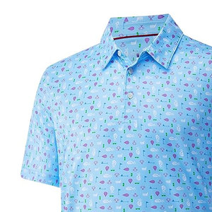 Polo de Golf Ajustado para Hombre, Tela Elástica, Control de Humedad, Ropa Deportiva para Exteriores, para Adultos - Product Image 4