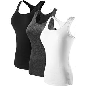 Paquete de 3 camisetas sin mangas informales para mujer, chaleco de gimnasio de Color sólido, ropa de capa Base, Colección caliente, conjunto de 3 paquetes de tamaño de EE. UU. - Product Image 2