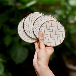 Classic Luxury Marble <b>Drink</b> <b>Coasters</b> Premium Natural Stone <b>Coaster</b> Set With Refined Finish Strong And Long Lasting Surface Ideal - Product Image 4