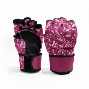 Dernier design, gants de sparring MMA à motif imprimé personnalisé, demi-doigts, pour entraînement, grappling, sac de frappe, avec support de poignet - Product Image 6
