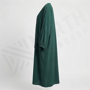 Abaya Musulmana Ligera y Modesta para Mujer, con Diseño Sencillo y Moderno, Puños Personalizados - Product Image 3