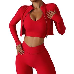 Ensemble de yoga sans couture : Leggings taille haute et brassière de sport – Tenue d'entraînement, vêtements de fitness et de course - Product Image 1
