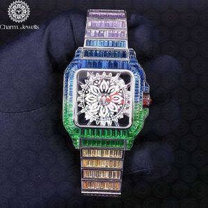 Charm Jewels Luxury Women's Stainless Steel <b>Watch</b> Rectangle Case Analog Quartz Sapphire Crystal Folding Clasp 20mm Band - Product Image 1